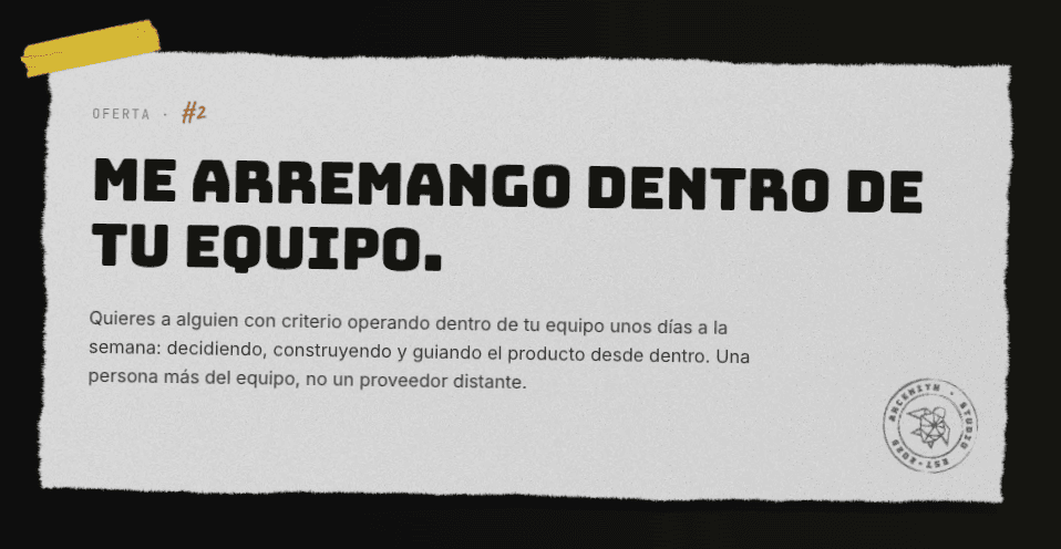 Co-Builder · Me arremango dentro de tu equipo.