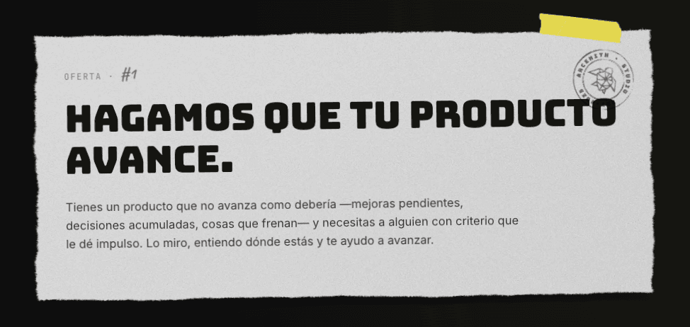 Impulso de Producto · Hagamos que tu producto avance.