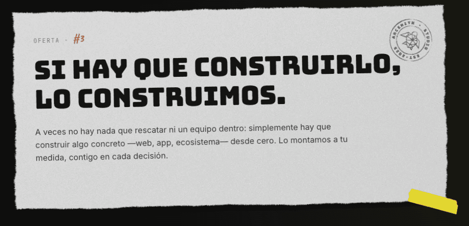 Producto a Medida · Si hay que construirlo, lo construimos.